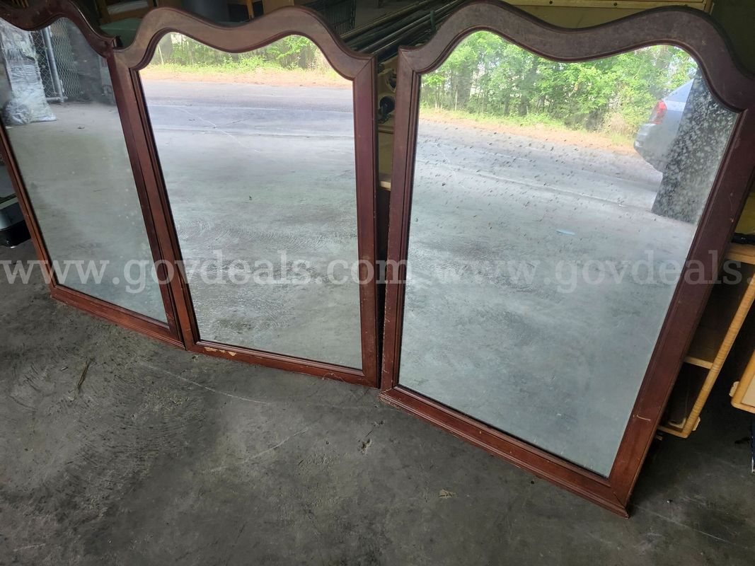 Small lot of 3 medium size antique mirrors
