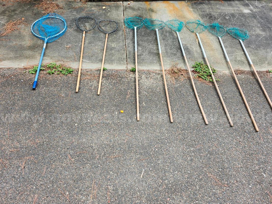 LOT OF (9) FISHING LANDING NETS