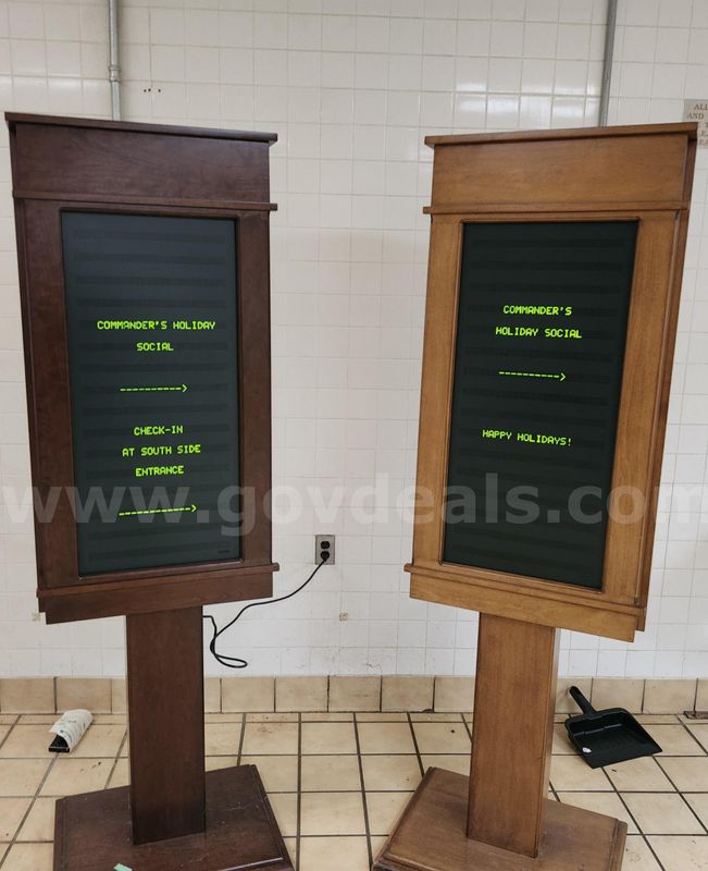 VINTAGE LOT OF (2 ) JANUS ELECTRONIC MENU BOARDS