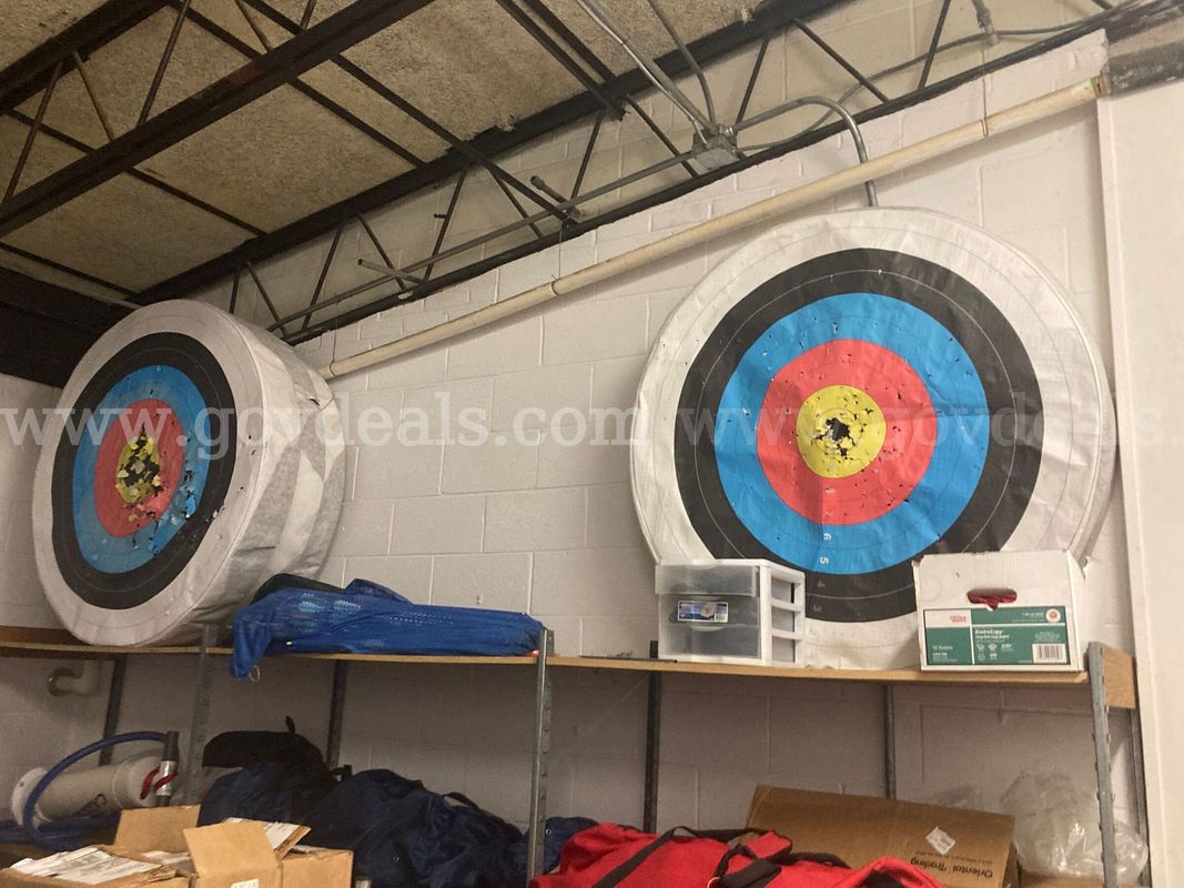 Lot of 2 Archery Targets and about 25 Arrows