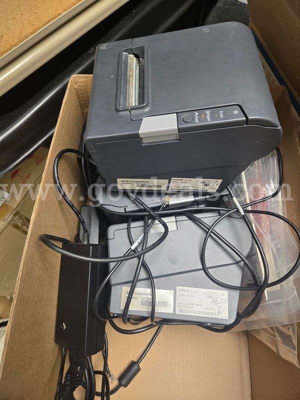 Lot of 9 Thermal Printers - POS Hardware with Assorted Cabling