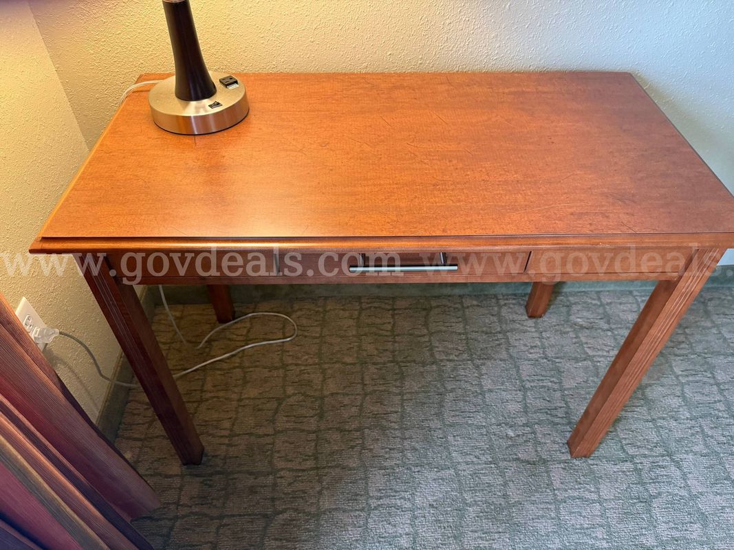 Lot of 73 single drawer hotel desks 42.5"x30"x22.5"
