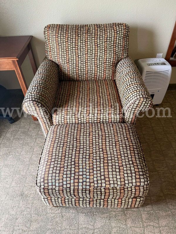 Lot of 73 Chairs with matching ottomans.
