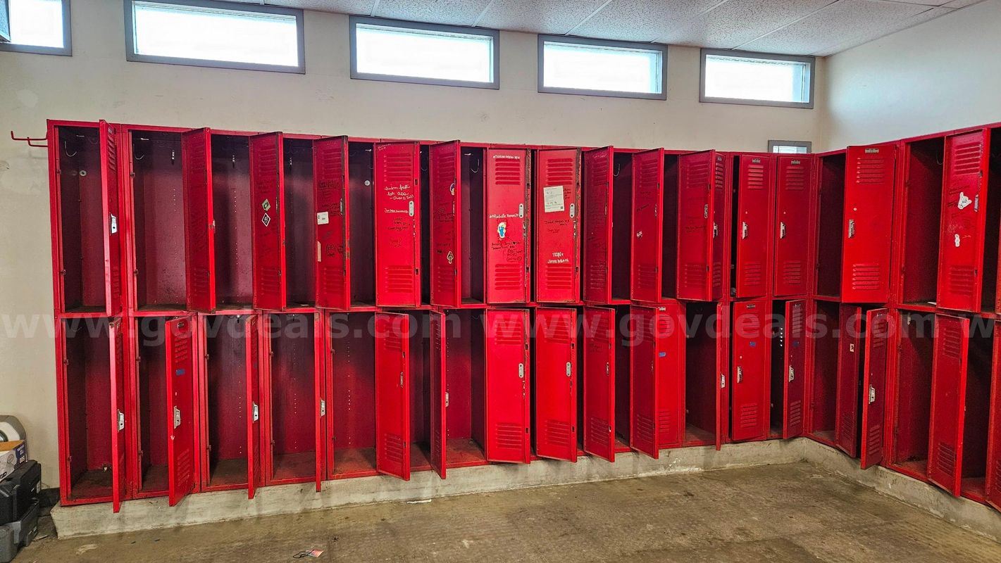 Red Storage Lockers