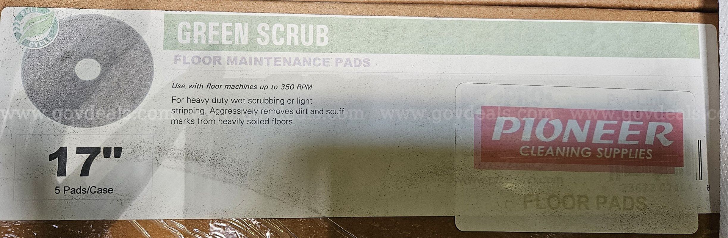 Floor Machine Green Scrub Pads 17-inch
