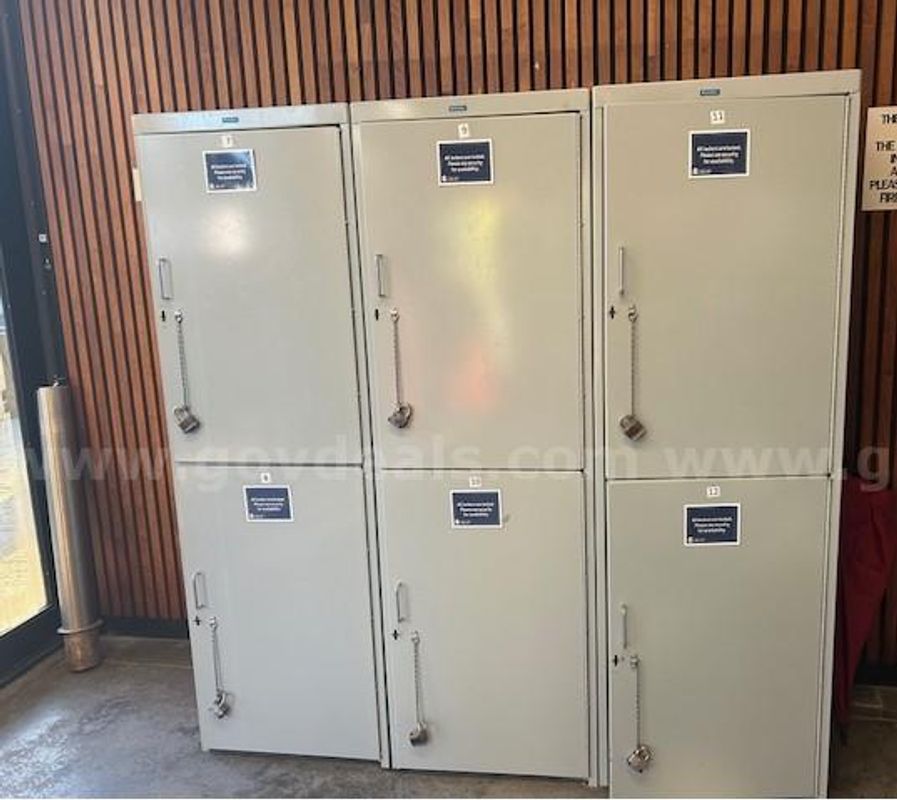 6 Double Bin Metal Lockers