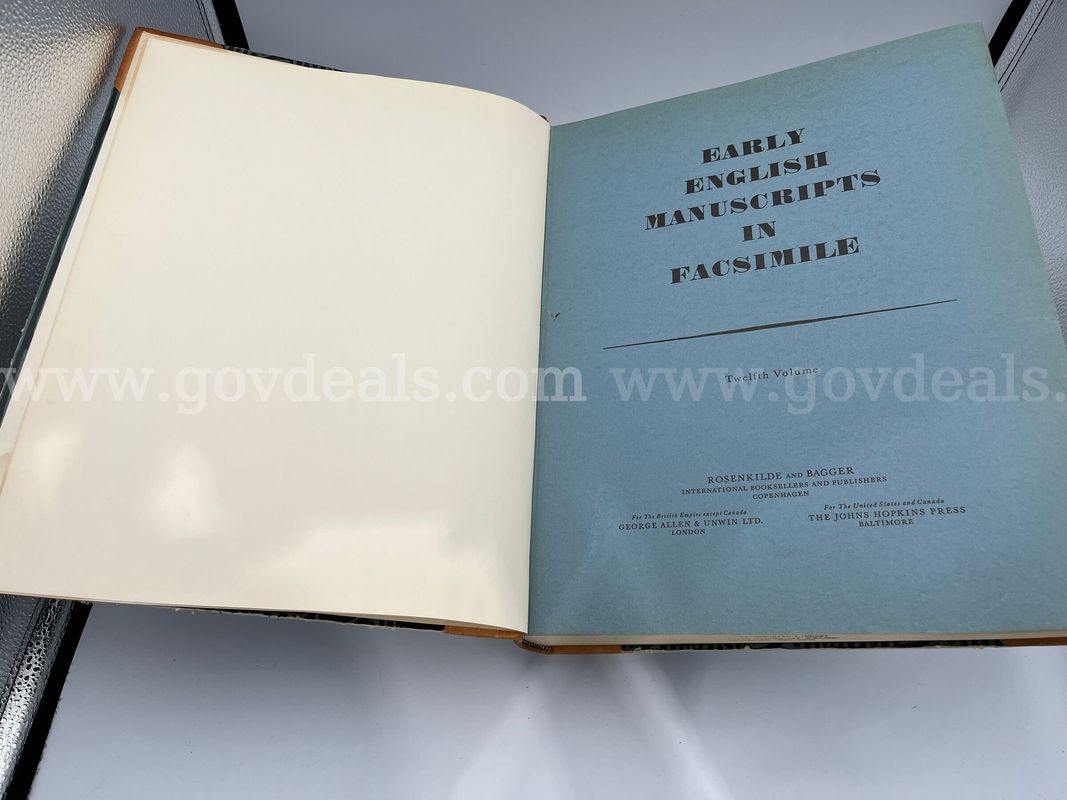 Rare Books, Nowell Codex British Museum Cotton Vitellius A. XV Second MS, Malone, Kemp, Pub. 1963