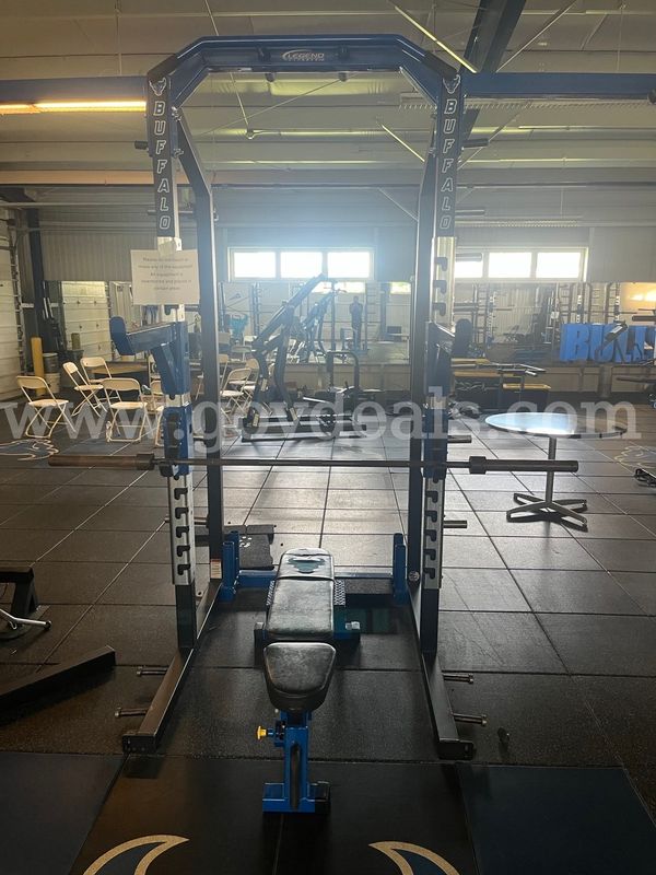 Squat Rack with Bench and 45 lb Barbell