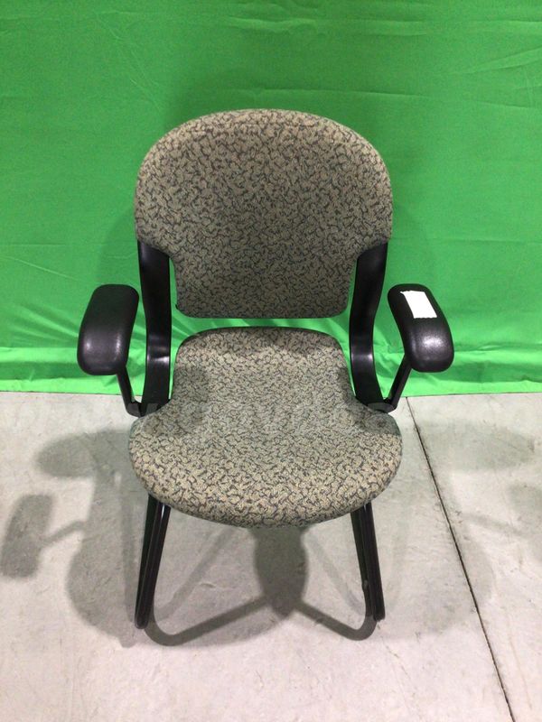 Green Sled Base Chair