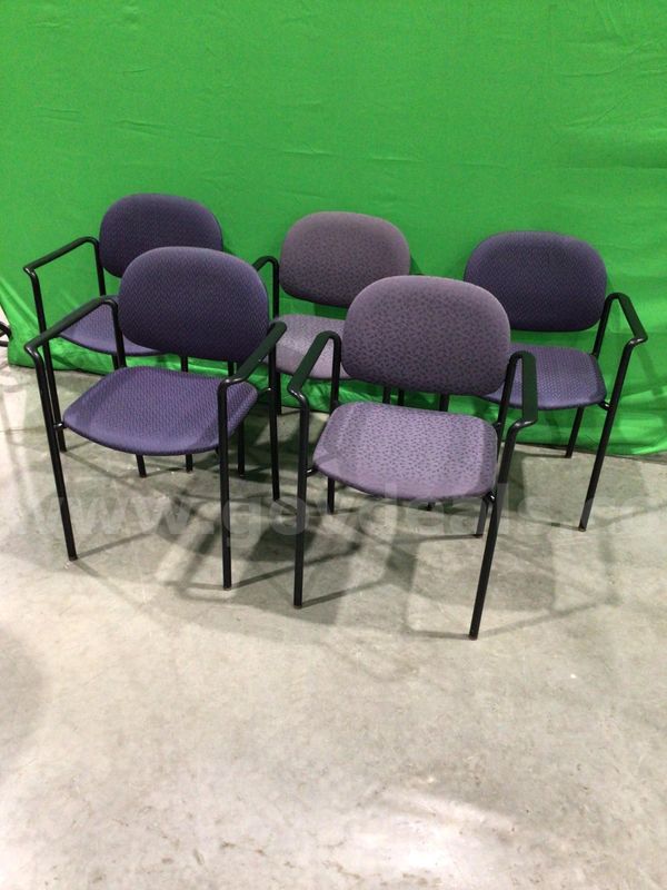Lot of (5) Purple Stacking Chairs