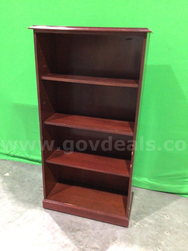Three-Shelf Wooden Bookcase