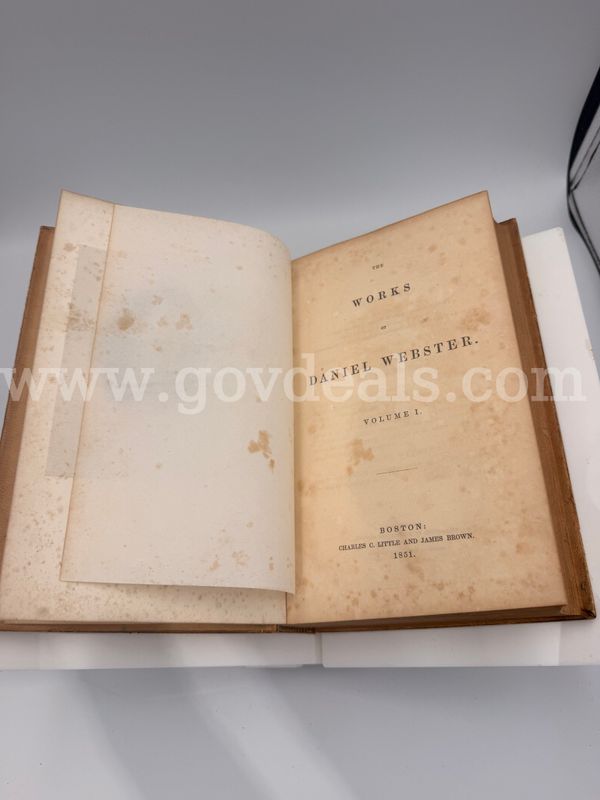 Rare Books, The Works of Daniel Webster, Vol I - VI, Webster, Daniel, Pub. 1851