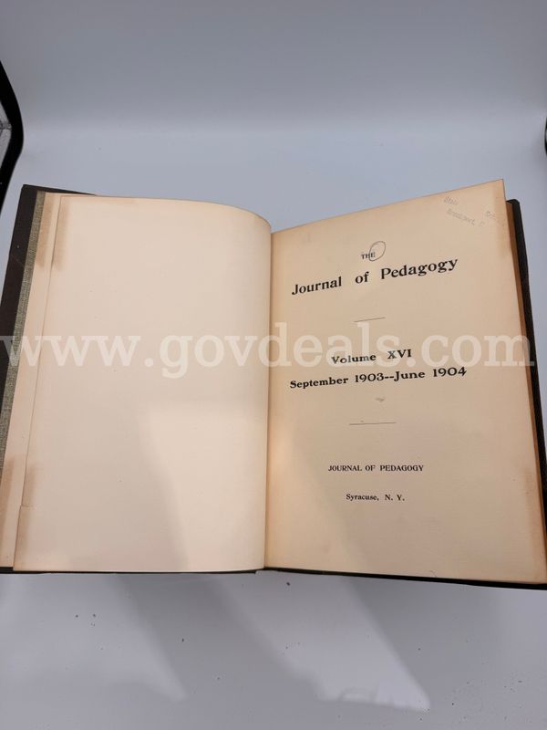 Rare Books, Journal of Pedagogy (Vol XIII June 1900 - Vol XIX June 1907), Various Authors, Pub. 1900-1907