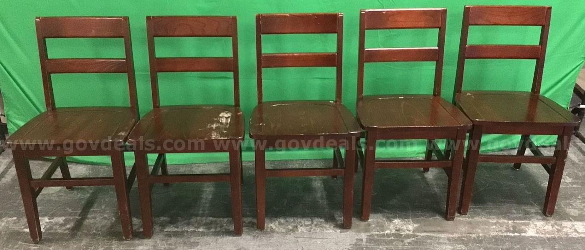 Lot of (5) Cherry Wood Chairs