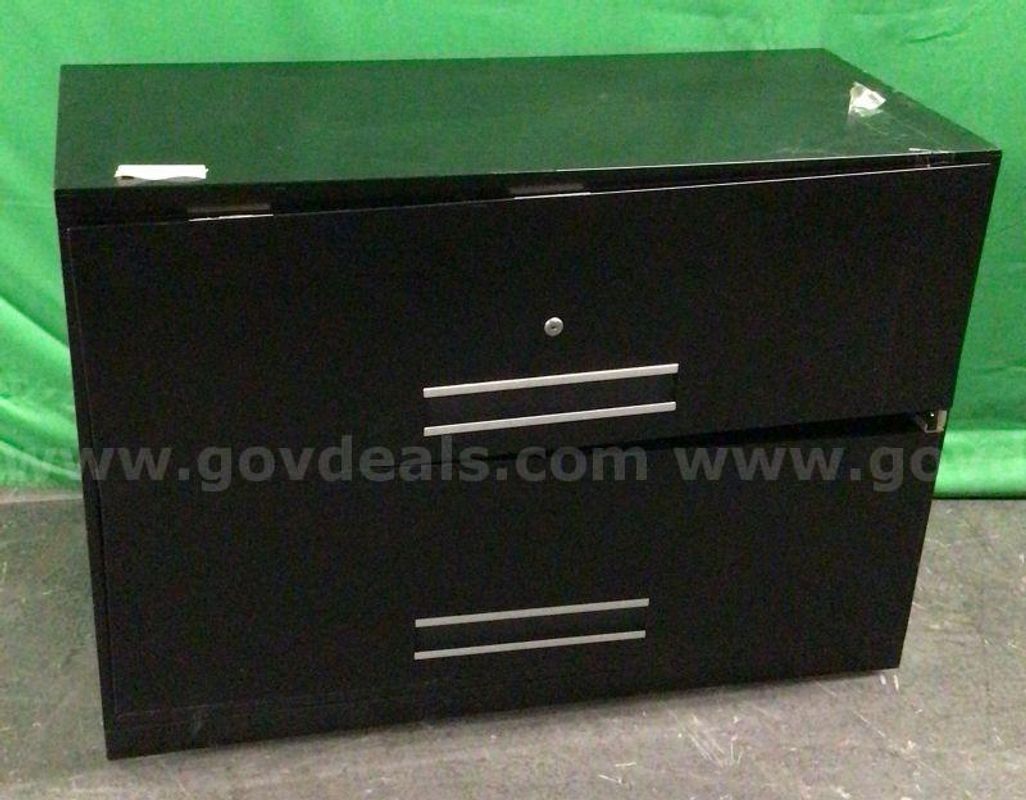 Lot of (2) Various Sized Two-Drawer File Cabinets