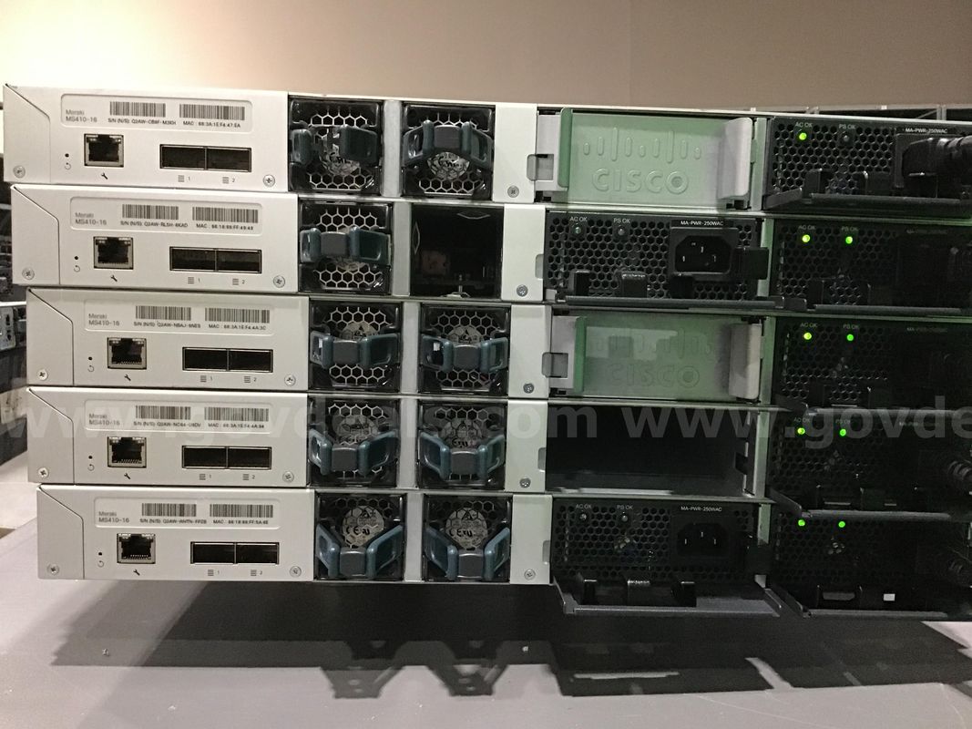 Lot of (5) Cisco Meraki MS410 Switches 16 Port