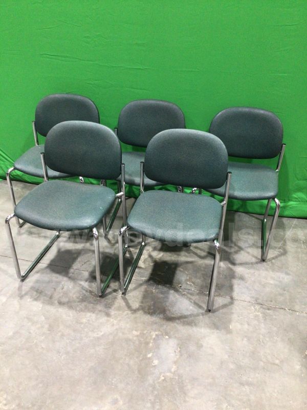 Lot of (5) Sled Base Chairs