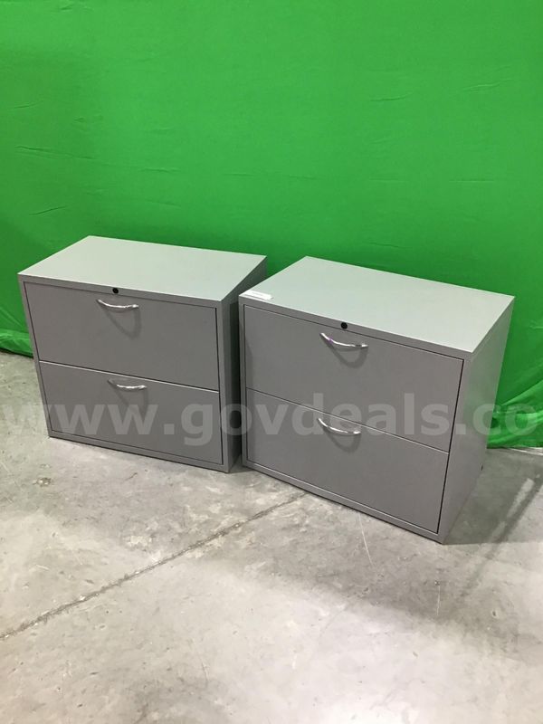 Lot of (2) Two-Drawer Lateral File Cabinets