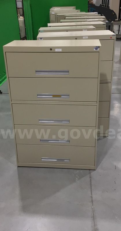 Lot of (16) Five-Drawer Lateral File Cabinets