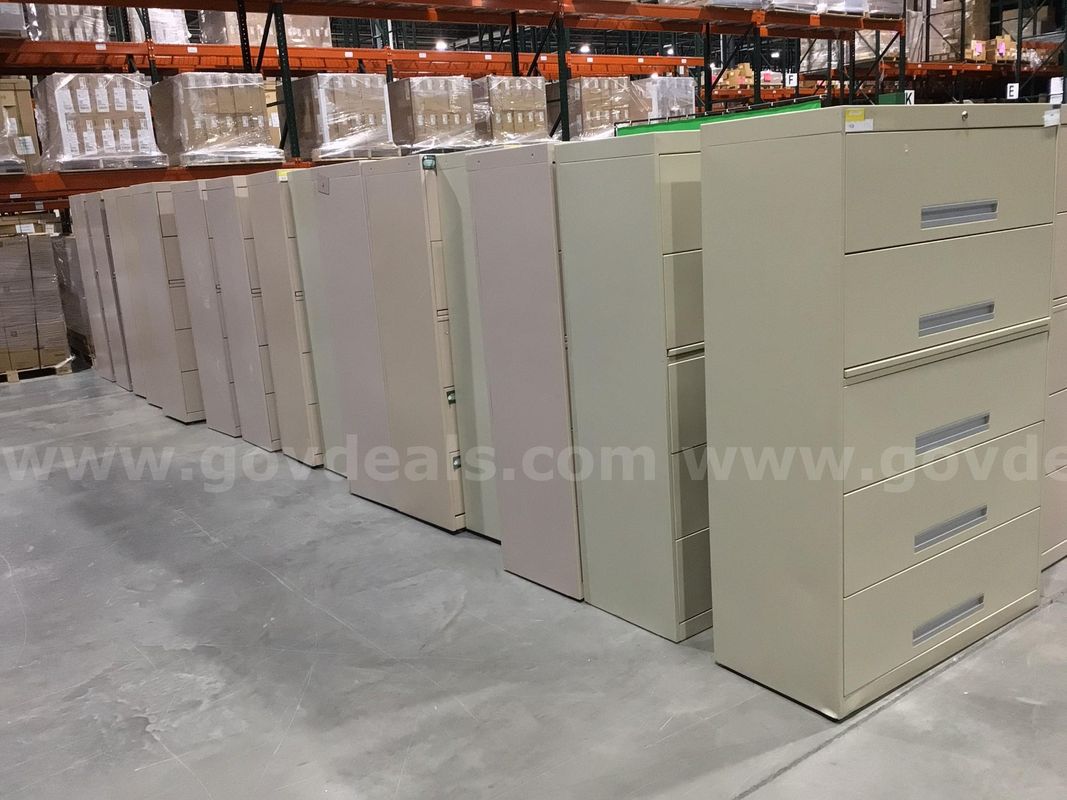 Lot of (15) Five-Drawer Lateral File Cabinets