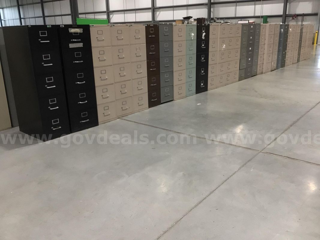Lot of (30) Five-Drawer Vertical File Cabinets