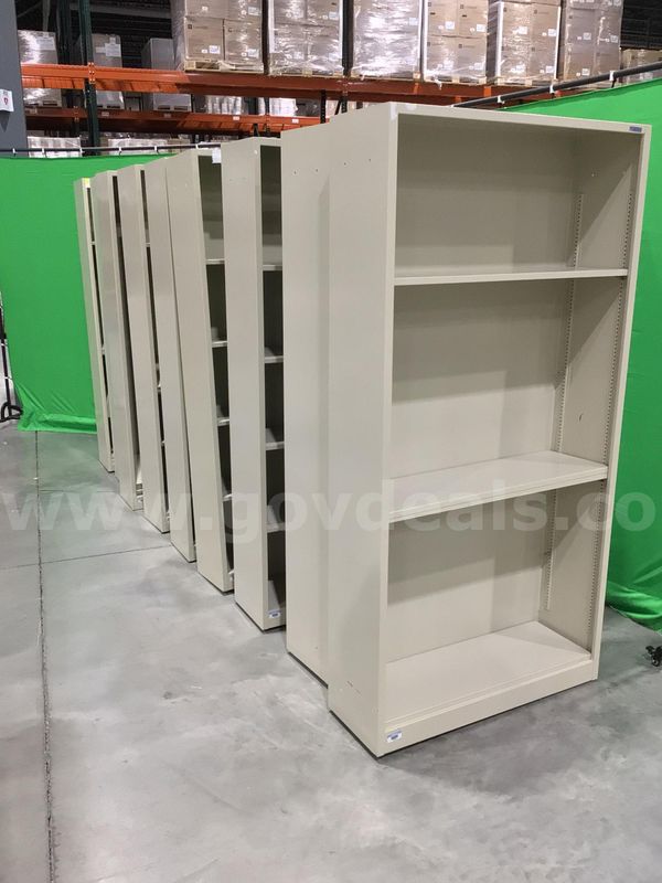 Lot of (9) Four-Shelf Bookshelves