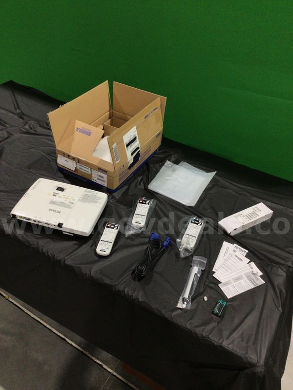Epson Projector with Various Supplies