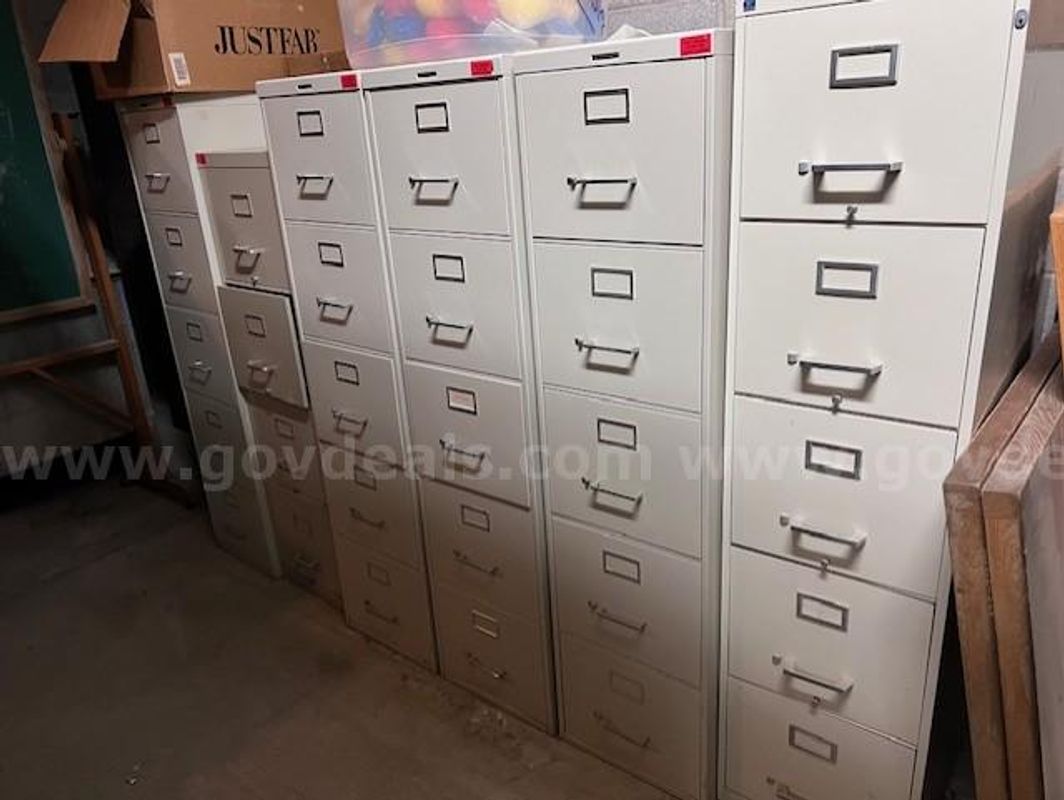 Lot of (20) Various Sized File Cabinets