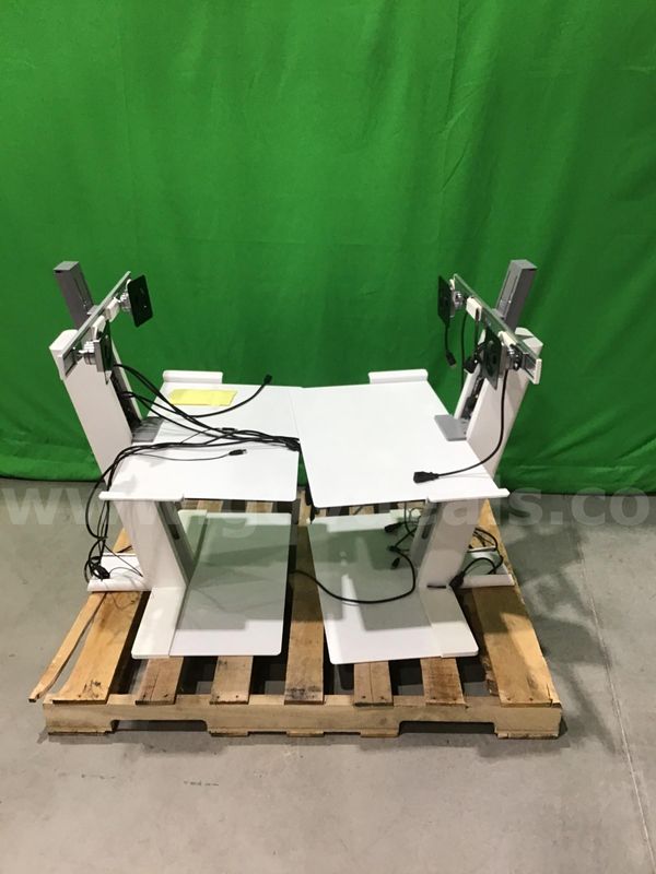 Lot of (2) HumanScale Dual Monitor Desks