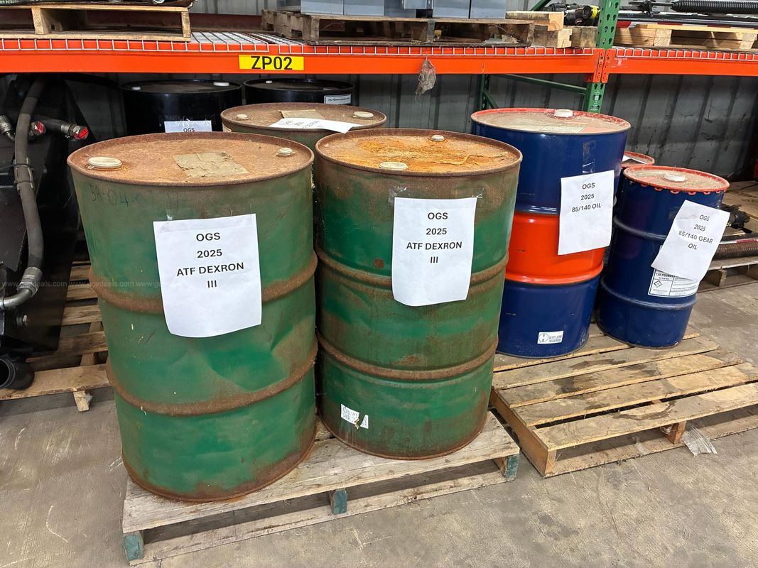 Lot of (8) Assorted Industrial Lubricants ( Parts Only)