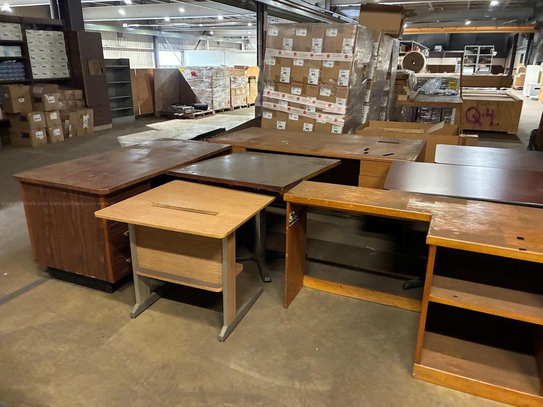 Lot of (4) Desks in Multiple Pieces (Parts Only)