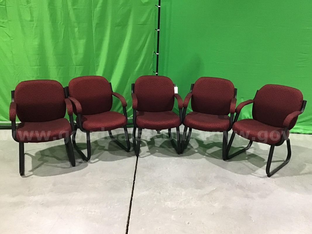 Lot of (5) Sled Base Chairs