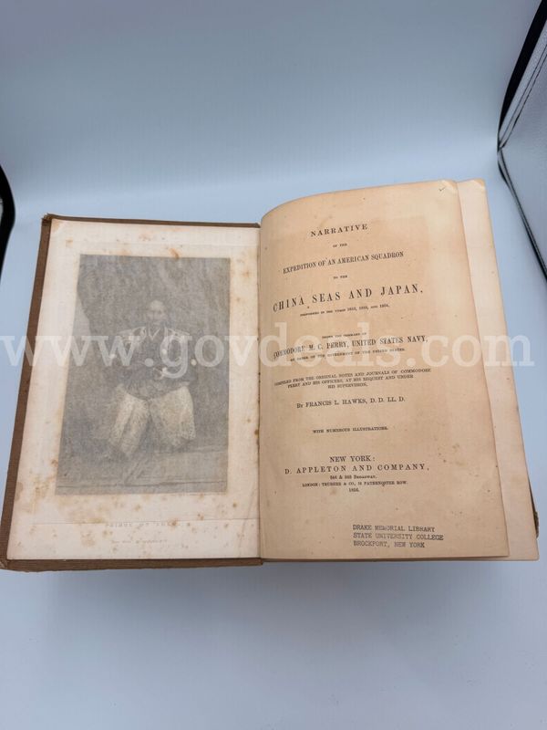 Rare Books, Perry, Matthew Calbraith, Narrative of the Expedition of an American Squadron to the China Seas & Japan