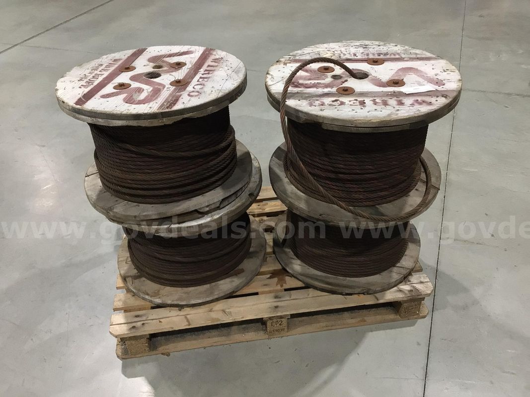 Lot of (4) Spools of Steel Rope