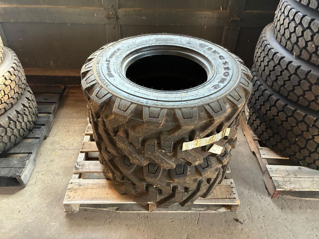 Lot of (2) Firestone Duraforce 355/70D17.5 10-Ply Heavy Duty Industrial Tires