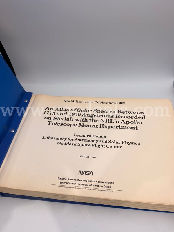 Rare Books, Atlas of Solar Spectra, Cohen, Leonard, Pub. 1981