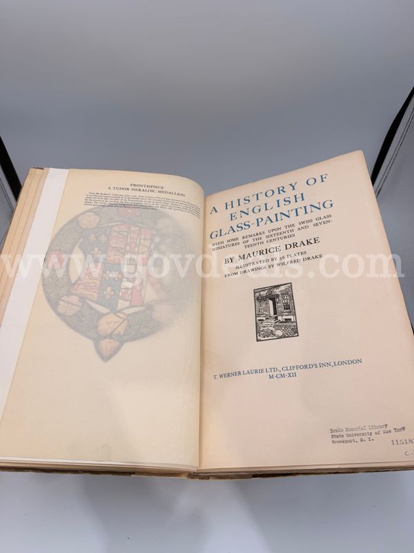 Rare Books, History of English Glass-Painting, Drake, Maurice, Pub. 1912