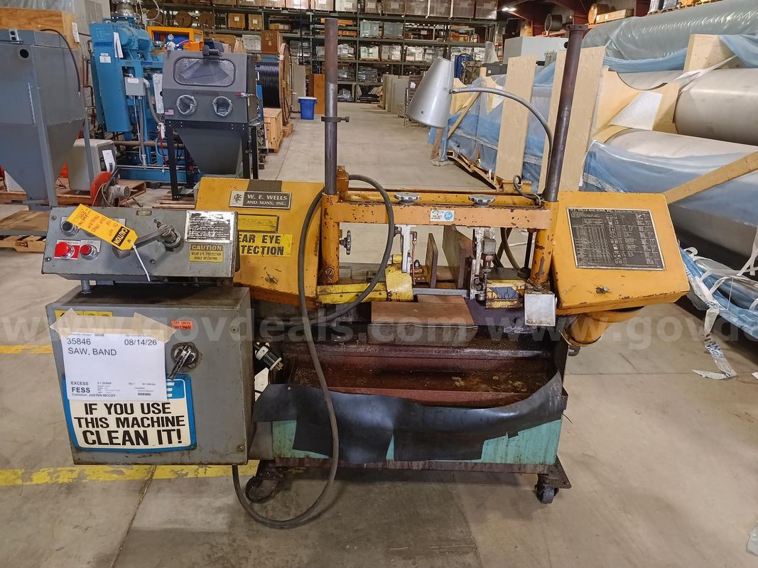 Used Wells Band Saw 3 Phase
