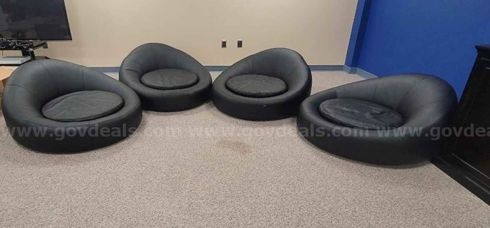 4 pieces circle floor Gaming Chairs