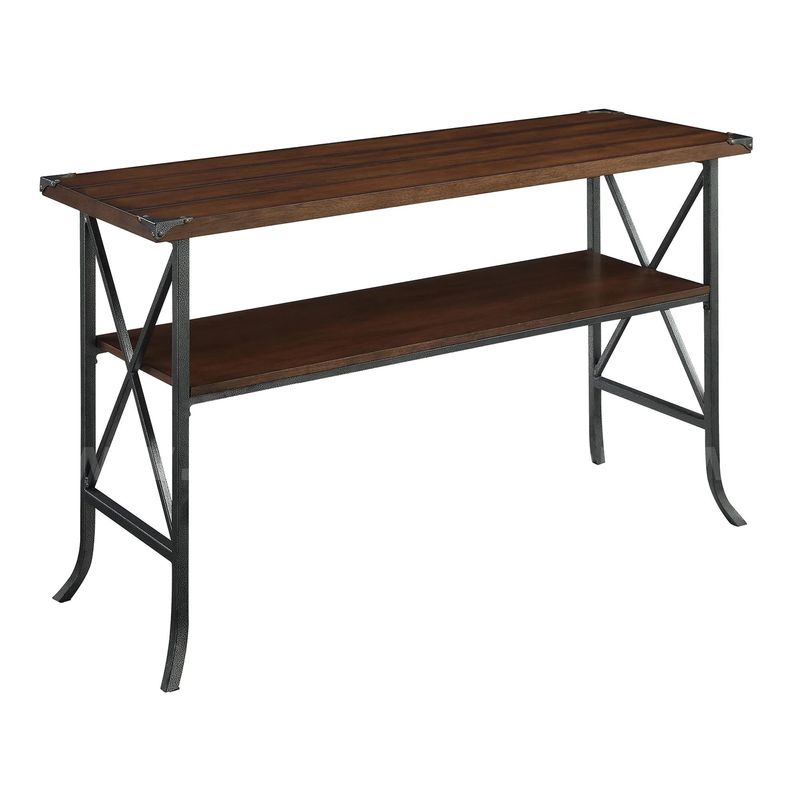 Brand New - Brookline Console Table, Dark Walnut/Slate Gray Frame - Shipping Available