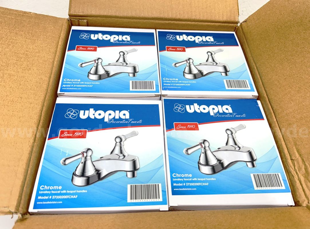 Brand New - 12 PCS - 4" Faucet Lavatory Bath Bathroom Kitchen, RV, Chrome - Shipping Available
