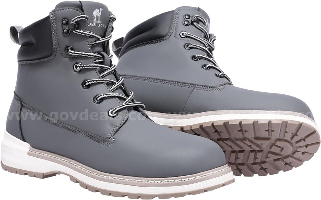 Brand New - Work Boots for Men Water-Resistant Soft Toe Non Slip, Dark Grey 11 Size - Shipping Available
