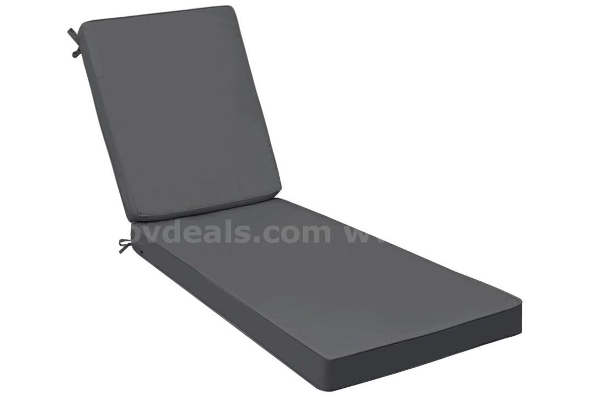 Brand New - 80x23x2 in. Outdoor Chaise Lounge Cushion, Fade-Resistant, Waterproof, Dark Gray - Shipping Available