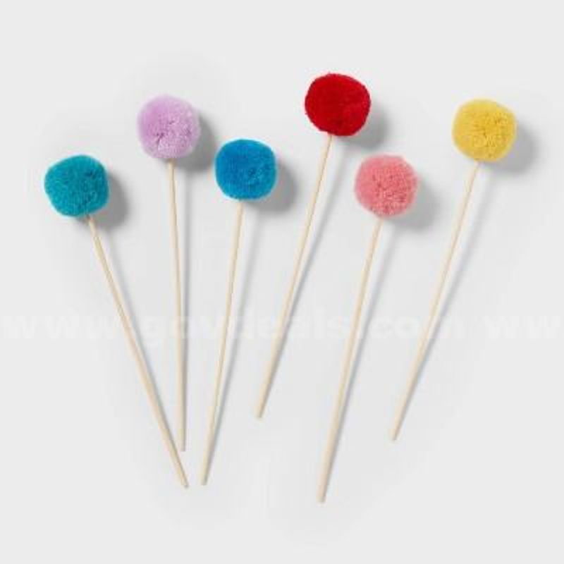 Brand New - 36ct Pom-pom Cake Toppers - Spritz - Shipping Available