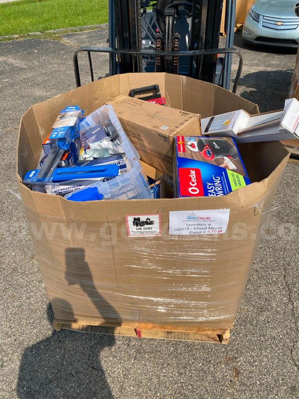 One pallet of assorted general home improvement supplies