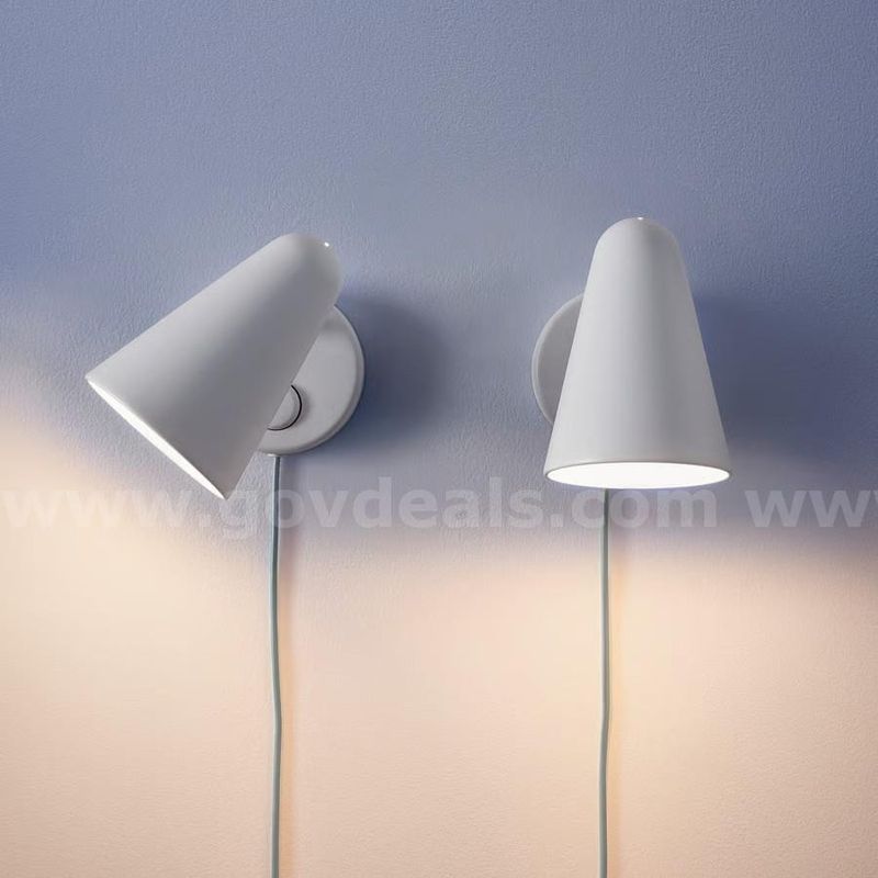 Brand New - 2pcs FUBBLA LED wall lamp, white - Shipping Available