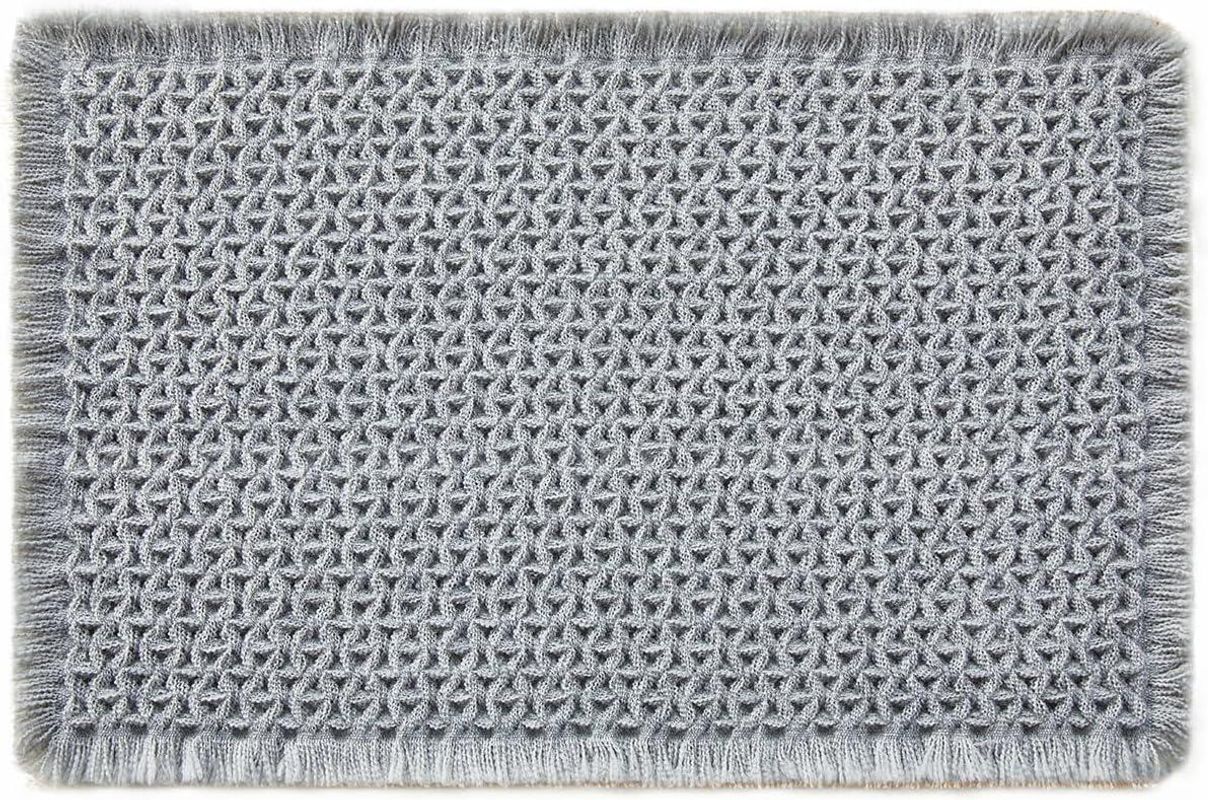 Brand New - Boho Bathroom Rugs, Super Absorbent Non Slip Light Grey 24"x16" - Shipping Available
