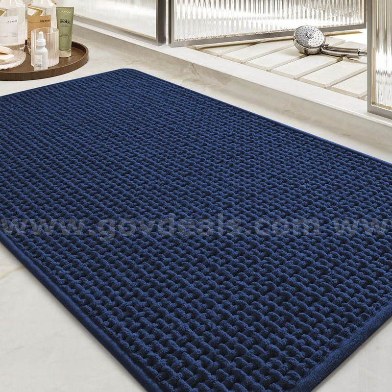 Brand New - Soft Chenille Bath Mat Runner Long-Super Absorbent Bathroom Mat Quick Dry-Rubber Backed - Shipping Available