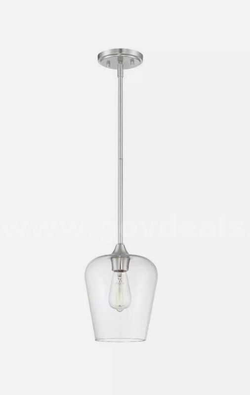 Brand New - 4PC - Pendant Light, 1LT, Chrome Finish, Clear Glass Shade, LFP 501182 - Shipping Available