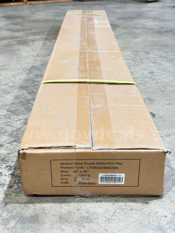 Brand New - 2Pack - Vertical Blinds Ready-Made-One Way - 58"x58" - 3.5" - White - Shipping Available